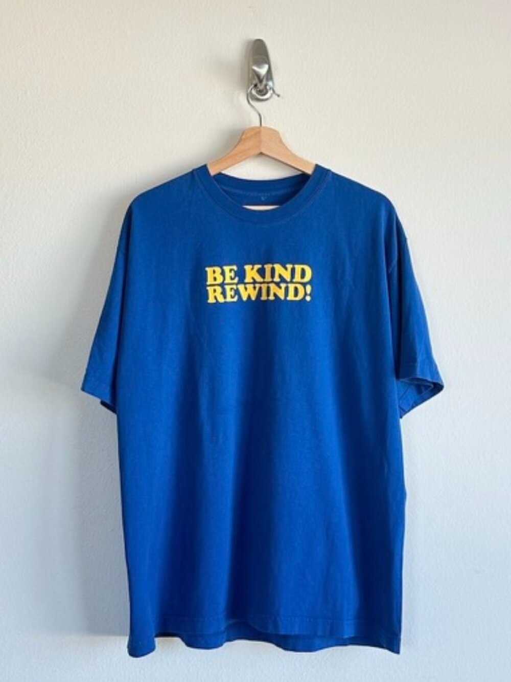 2019 Rare Dumbgood x Blockbuster Be Kind Rewind Blue Tee Size Large